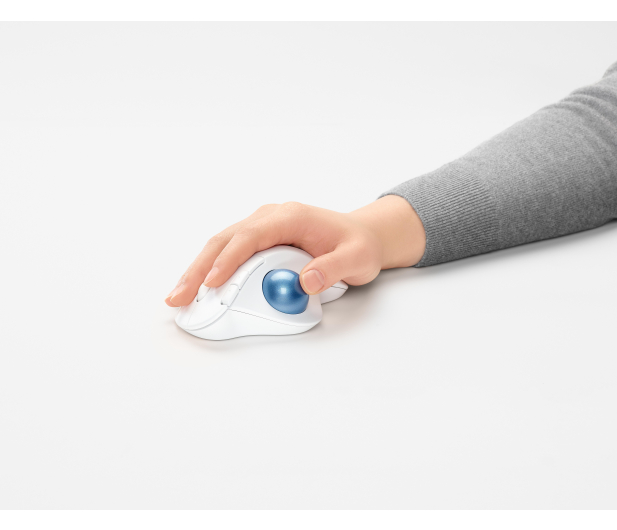 Logitech M575 Ergo Trackball biała - 631354 - zdjęcie 4